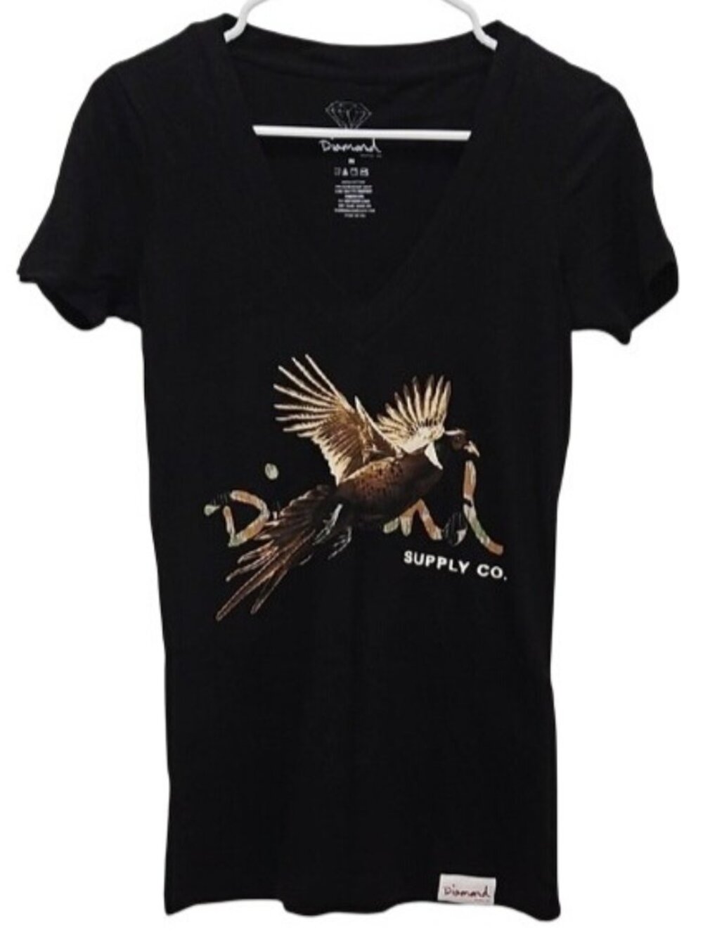 Diamond Supply Co. Graphic V-neck Short Sleeve T-shirt Medium New Women's